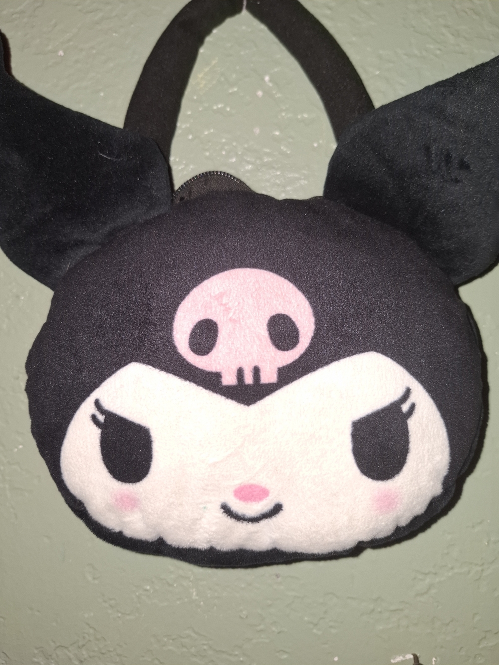 Sanrio Kuromi plush head-shaped handbag